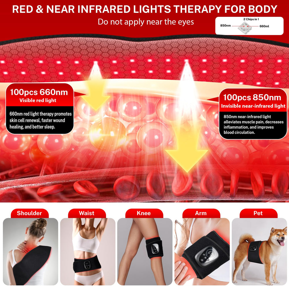 WAPAG belt 660nm red light highlights surface-level skin support