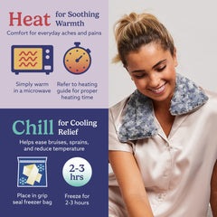Warmies neck wrap cooling option stored in freezer for relief