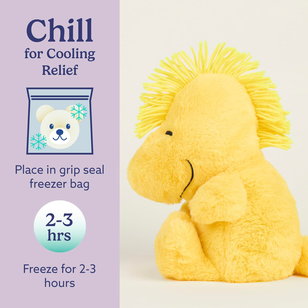 Soft, grain-filled fabric with lavender scent for bedtime coziness.