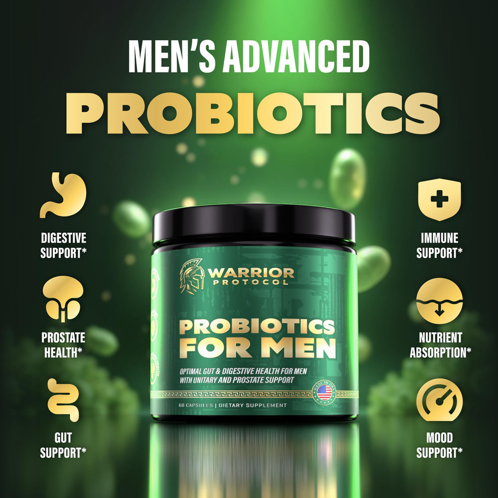 Graphic of 9 probiotic strains emphasizing gut balance benefits