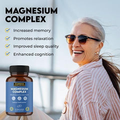 Front label emphasizes 100 percent chelated magnesium and potency.
