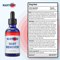 Warticide gel clings to skin for precise plantar wart treatment.