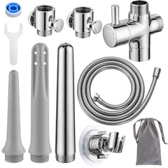 Washever shower douche kit overview emphasizing tool-free installation