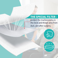 WASHINBED tracheostomy cover multi-pack option 5pcs supports daily replacement.