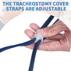 Washinbed tracheostomy cover navy five-pack offers white, navy, and khaki colors for daily replacement.