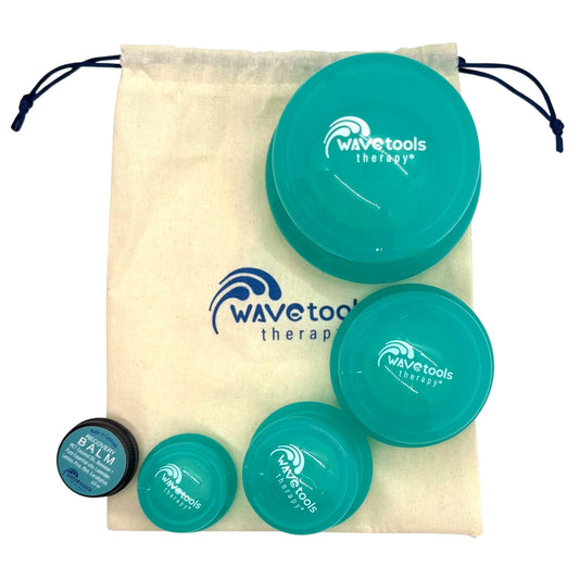Wavetools Therapy Easy Glide XL teal cup for large-area massage after workouts.