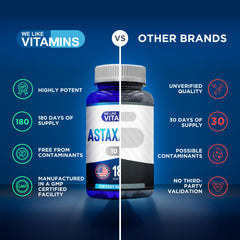 We Like Vitamins Astaxanthin softgels arranged for daily use.