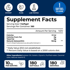We Like Vitamins Astaxanthin softgels close-up for daily consumption.