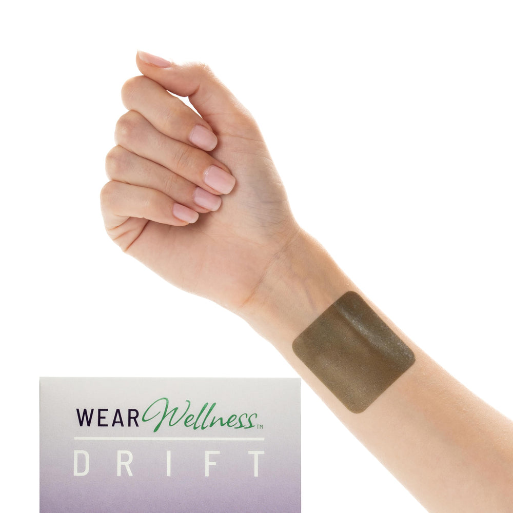 Drift Patch label featuring valerian and botanical extracts.