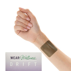 Drift Patch label featuring valerian and botanical extracts.