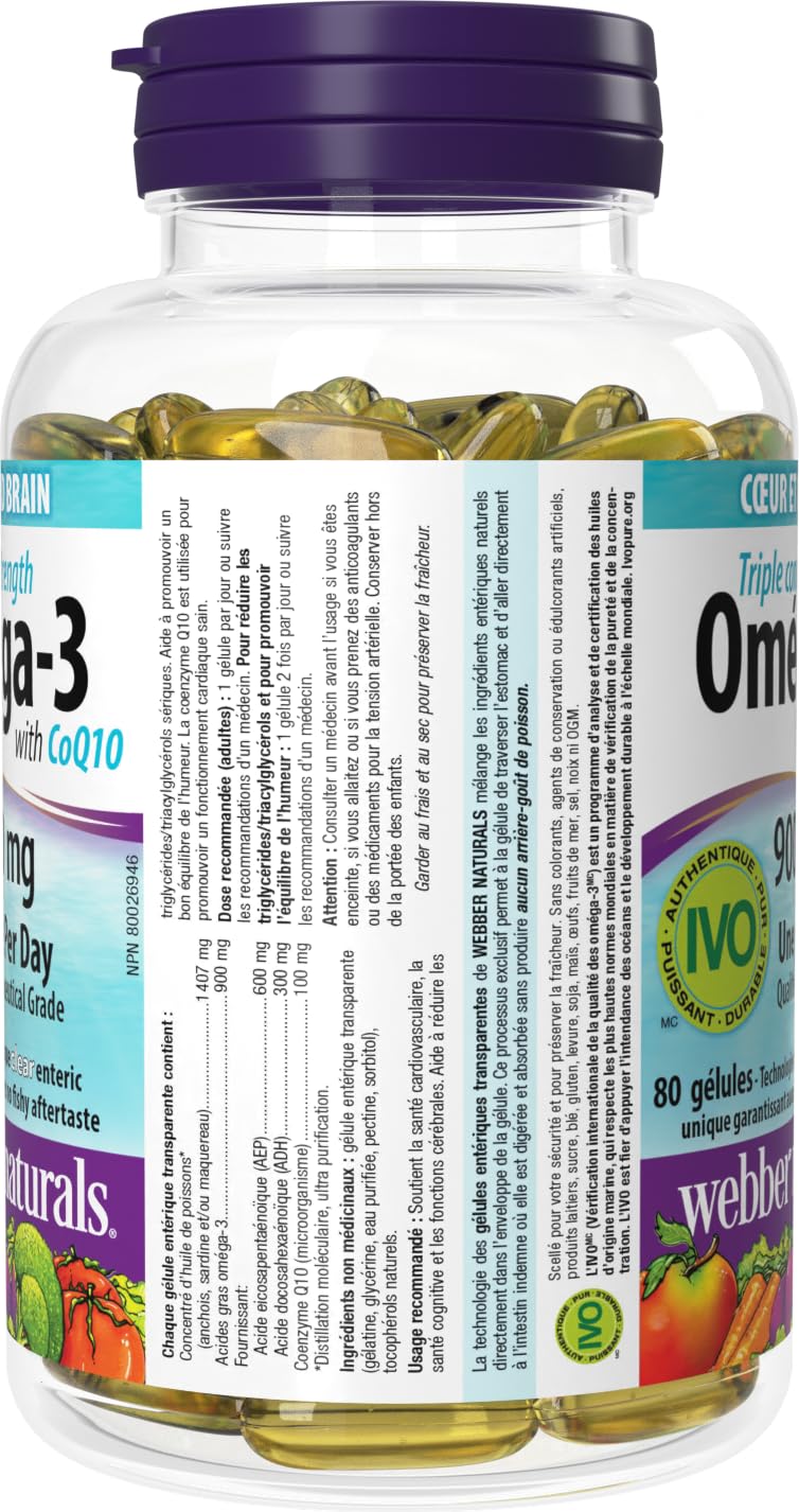 Webber Naturals bottle beside skyline suggesting cardiovascular support.