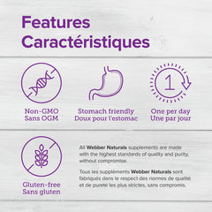 Webber Naturals Gentle Iron label detail highlighting bioavailability