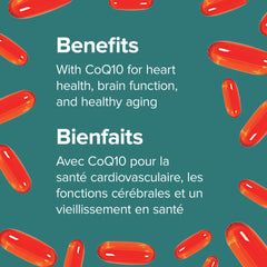 Webber Naturals label detail highlighting 900 mg Omega-3 and 100 mg CoQ10.