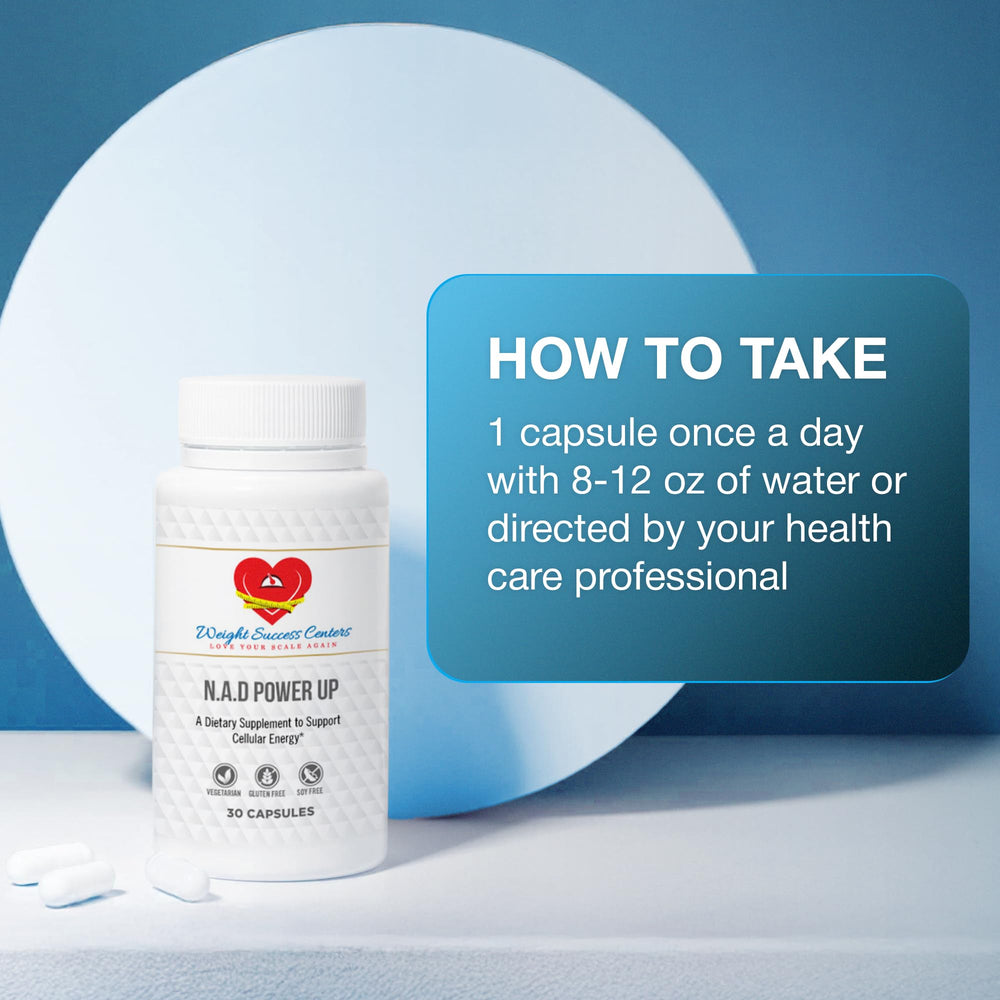 Weight Success Centers NAD+ Power Up energy-visual suggesting vitality and daily wellness