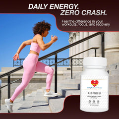 Weight Success Centers NAD+ Power Up label closeup emphasizes vegan, gluten-free, non-GMO quality