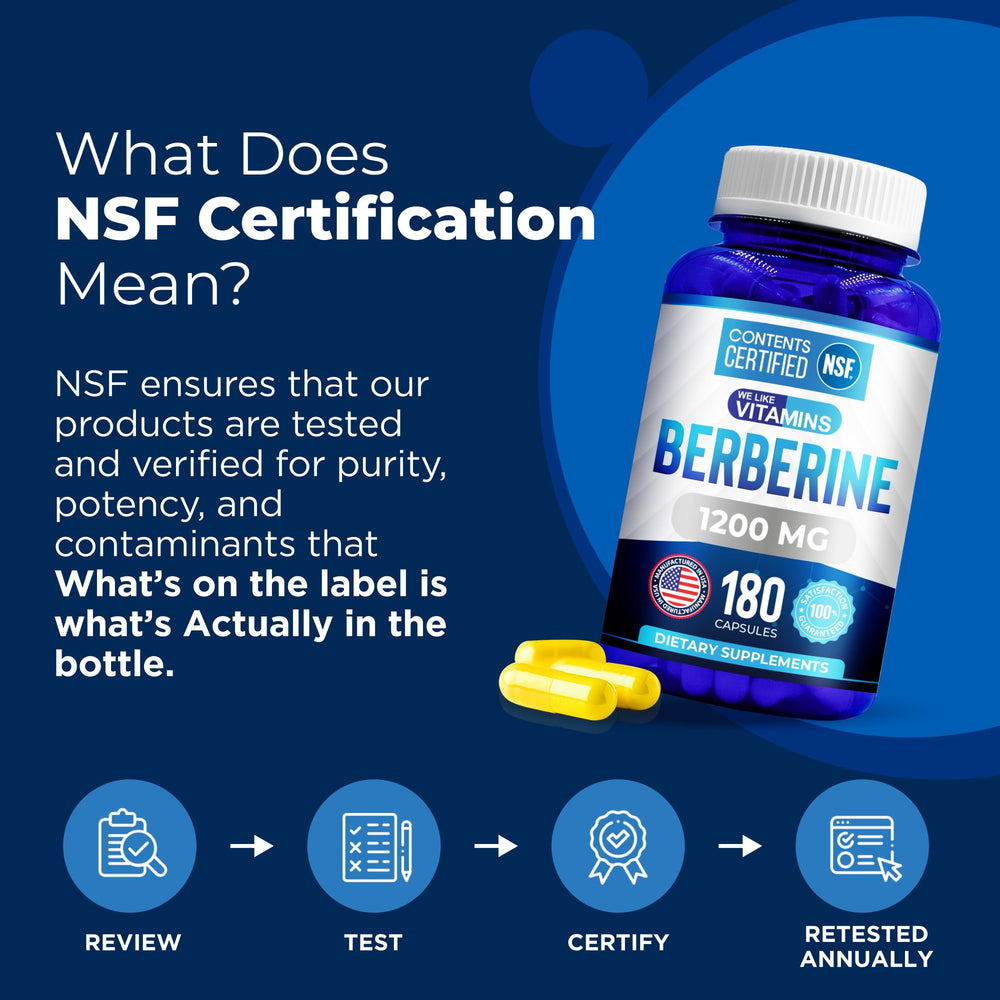 We Like Vitamins berberine hcl capsules in a vegetarian formula for daily use.