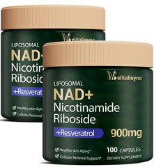Welitalisync Premium NAD+ bottle front view highlighting energy support.