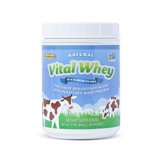 Well Wisdom Vital Whey bottle front with grass-fed formula for daily energy support