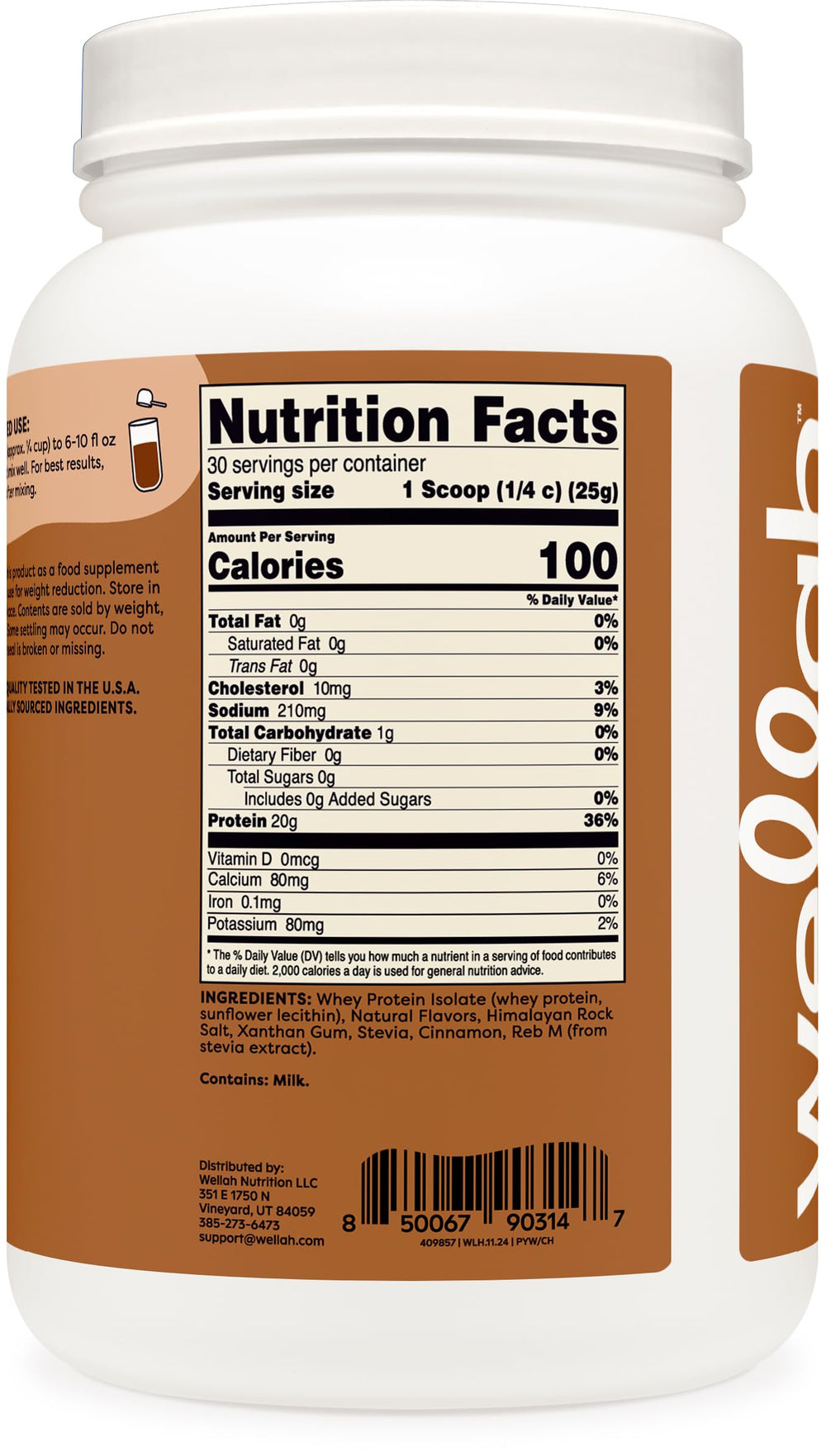 Wellah Protein Your Whey 30 servings container emphasizing long‑term protein support.