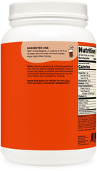 Close-up of Wellah Protein Your Whey peanut butter chocolate powder texture for shakes.