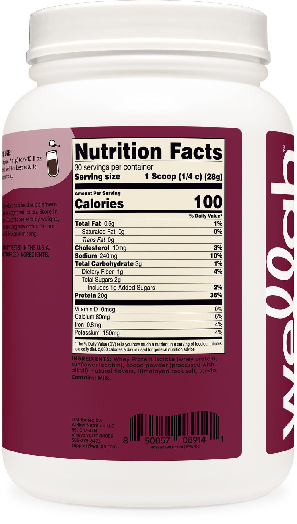 Wellah Protein Your Whey: sabor vainilla para batidos cremosos