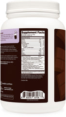 Wellah dark chocolate scoop with powder, suggesting natural sweetness.