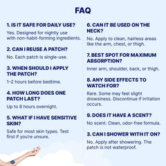 Wellamoon Original Sleep Patches ingredients visual highlight melatonin and valerian.