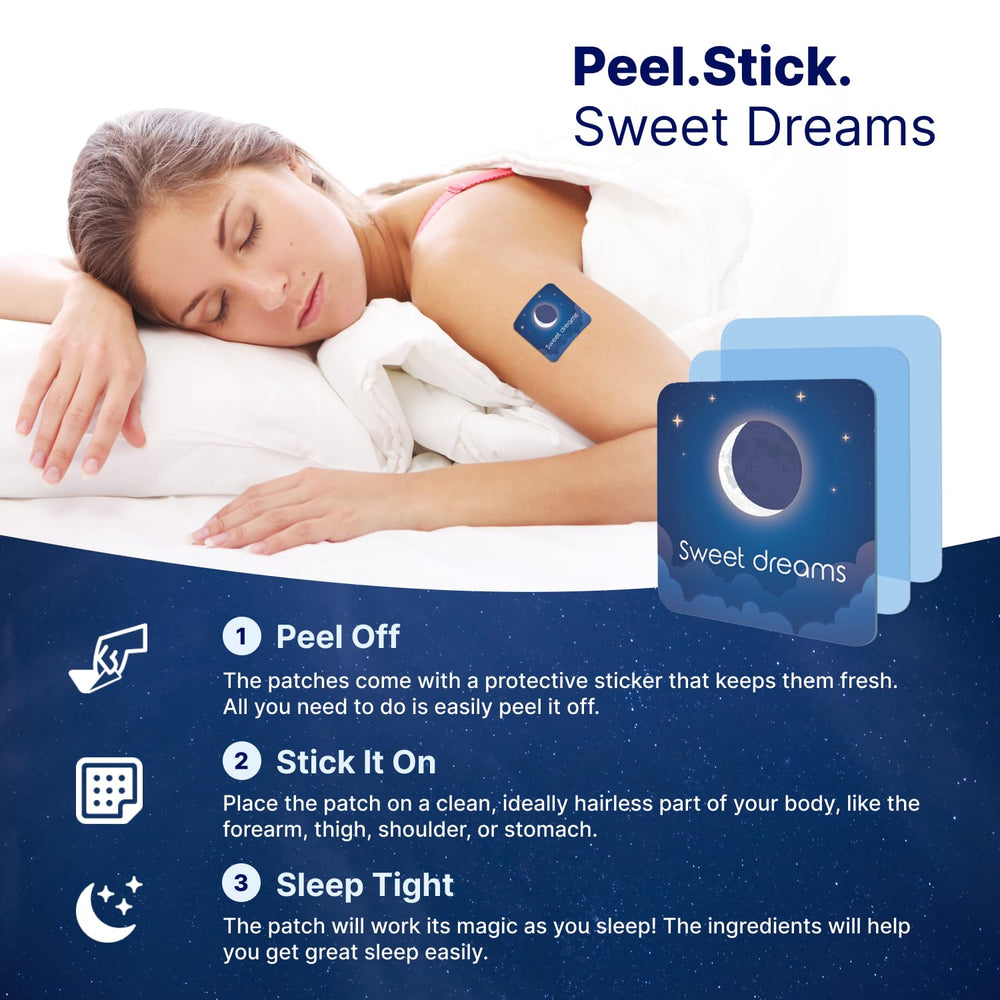 Wellamoon Original Sleep Patches on skin close-up reveals gentle adhesion.