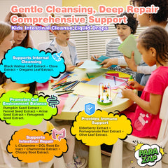 Well&Whole dosing guide shows 1 mL for ages 1-3 and 2 mL for older kids.