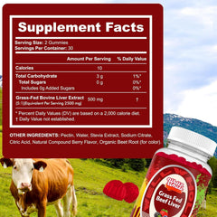 Well&Whole label highlights grass-fed desiccated liver for trusted nutrition.