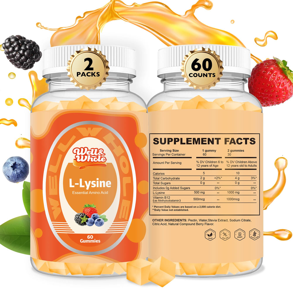 Well&Whole L-Lysine Gummies front view shows a daily wellness option