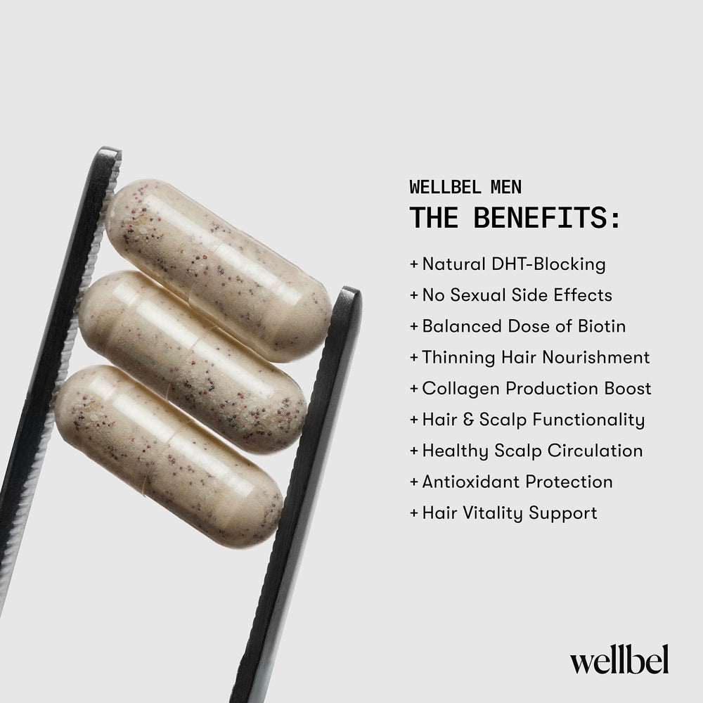 WELLBEL packaging shown with vegan and non-GMO seals.