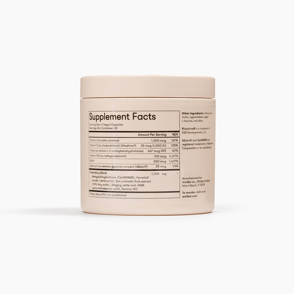 Capsules close-up shows easy-to-swallow shape for routine use.