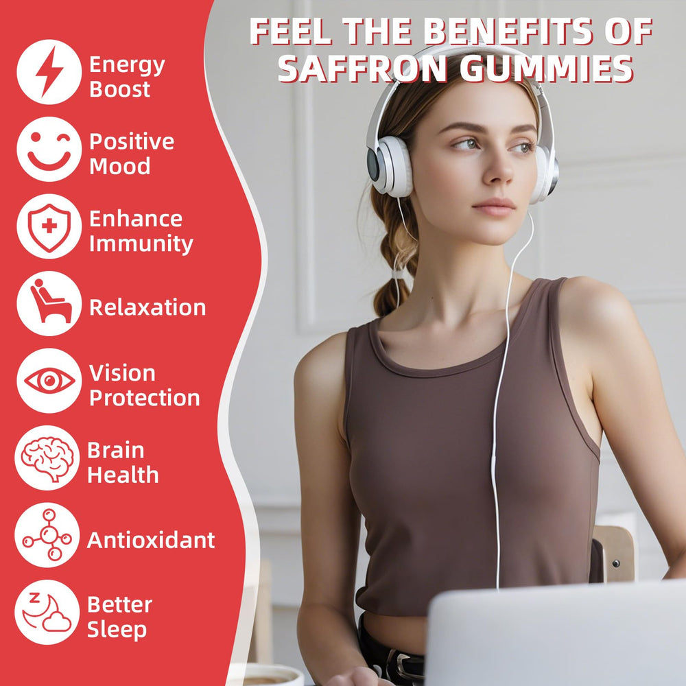 Wellcatcher saffron gummies energy-boost for daytime vitality