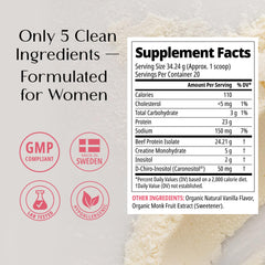 Wellena Her Protein inositol 2g portion supports metabolic balance