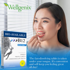 Wellgenix vitamins C,B6,B12, folate, biotin ingredients overview.