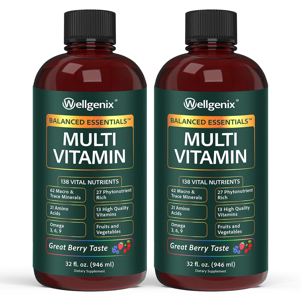 Wellgenix Balanced Essentials 2-pack bottles for convenient daily nutrition on busy mornings
