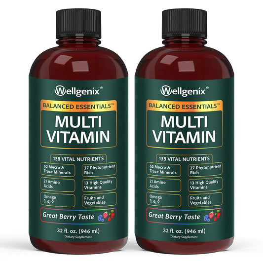 Wellgenix Balanced Essentials 2-pack bottles for convenient daily nutrition on busy mornings