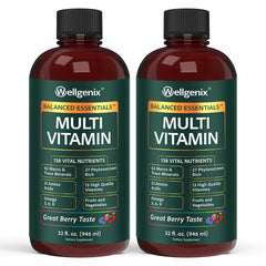 Wellgenix Balanced Essentials 2-pack bottles for convenient daily nutrition on busy mornings