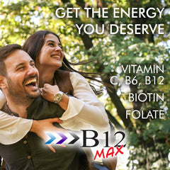 Wellgenix Bio-Available Sublingual B12 Max tablets dissolving under the tongue for rapid absorption