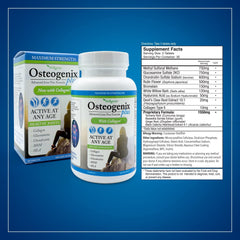 Wellgenix Osteogenix capsules closeup shows three-pill daily routine for ongoing joint support