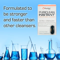 Wellgenix Puriclean serving instructions illustrate a one hour cleanse plan