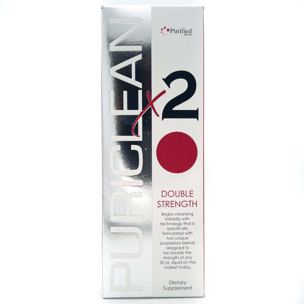 Wellgenix Puriclean X2 bottle being poured for rapid detox