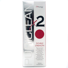Wellgenix Puriclean X2 bottle being poured for rapid detox