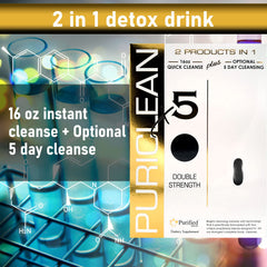 Wellgenix Puriclean X5 nutrition label emphasizing natural ingredients.