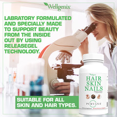 Wellgenix Purvana beside a vanity mirror for beauty routine use