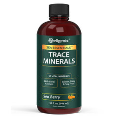 Wellgenix Sea Essentials liquid bottle pour for easy daily mineral intake