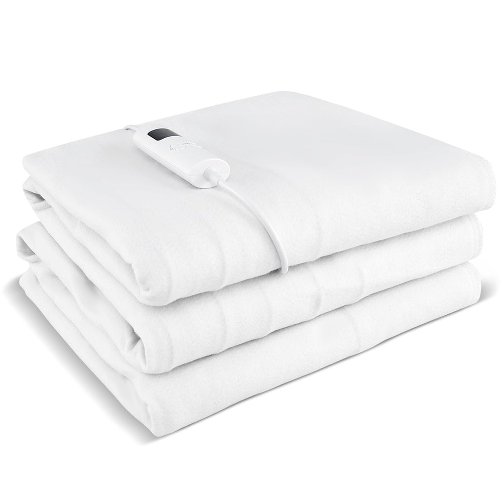 WELLHUT twin heated mattress pad top view highlights plush fabric for cozy nights