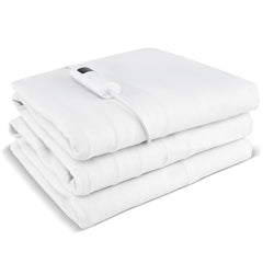 WELLHUT twin heated mattress pad top view highlights plush fabric for cozy nights