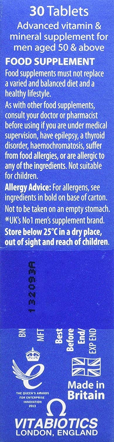 Wellman 50+ capsules close-up; vegetarian-friendly formula.